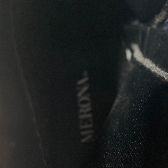 Blue and white floral booties with 3.5 inch heel - Picture 8 of 8